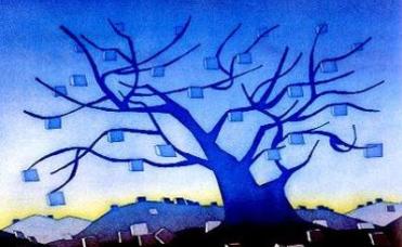 Albero dei libri - Folon - particolare