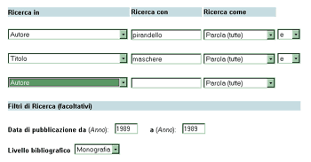 Una ricerca avanzata in Sbn on line