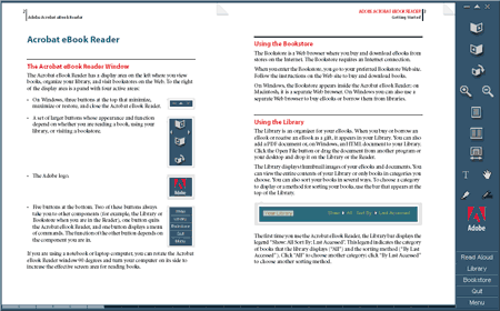 Un manuale aperto con Acrobat ebook reader