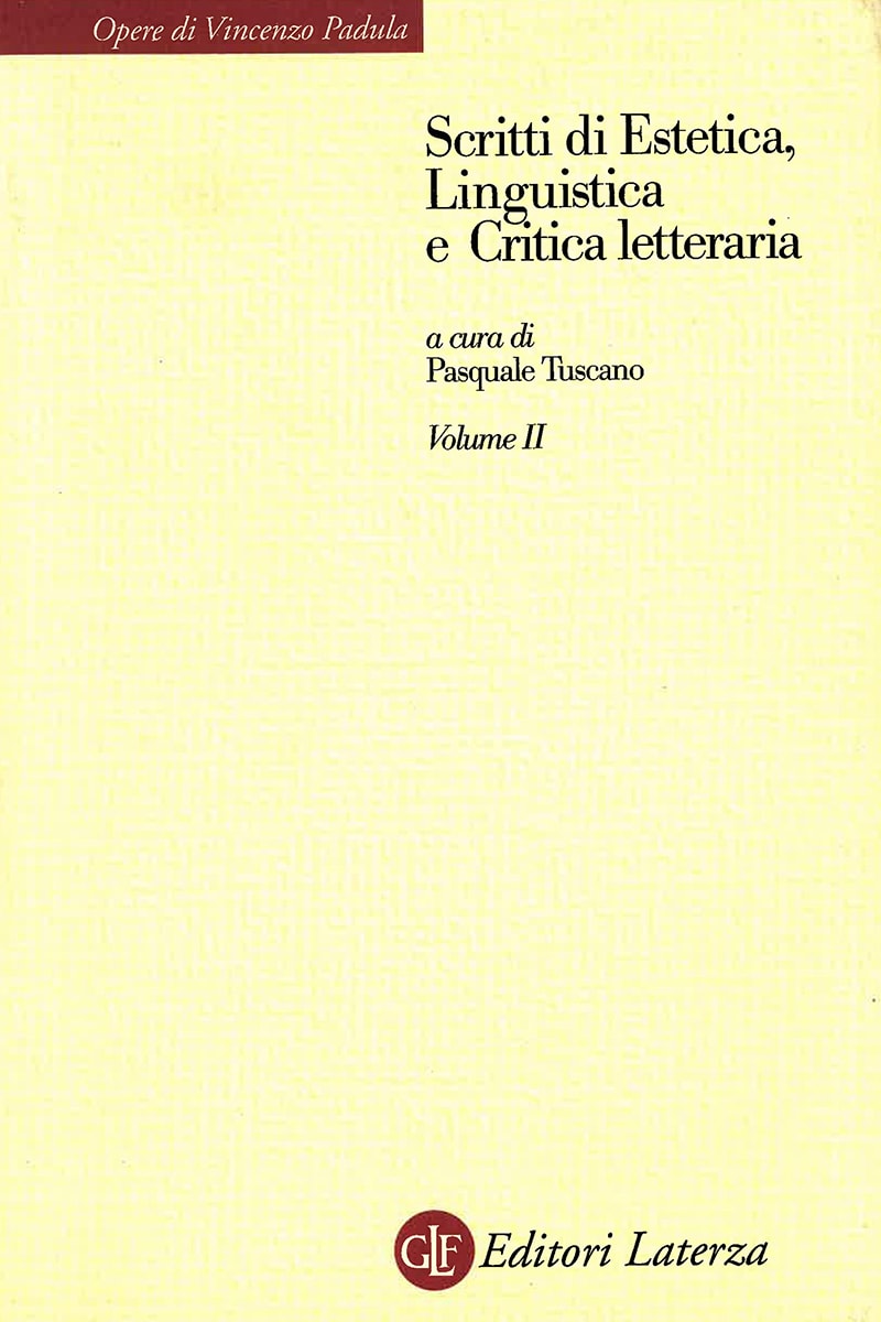 Scritti di Estetica, Linguistica e Critica letteraria