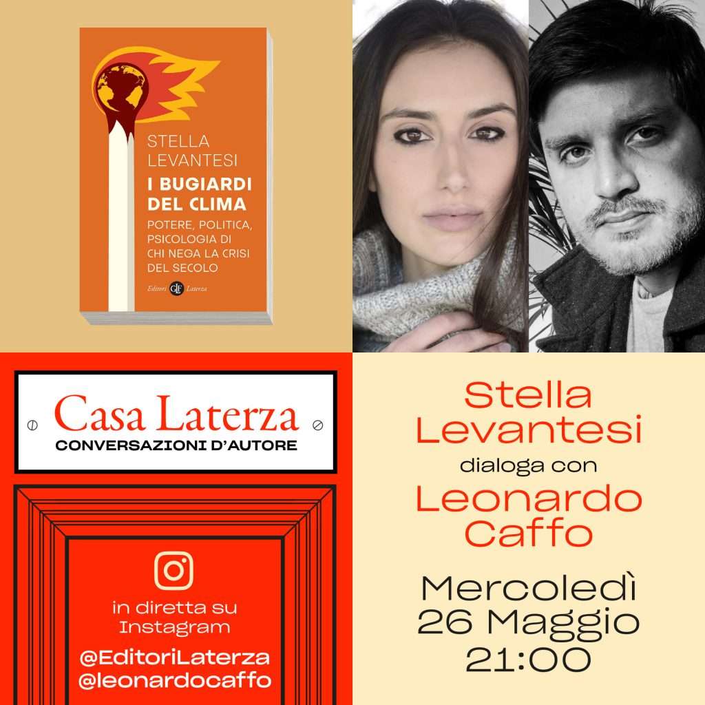 #CasaLaterza: Stella Levantesi dialoga con Leonardo Caffo