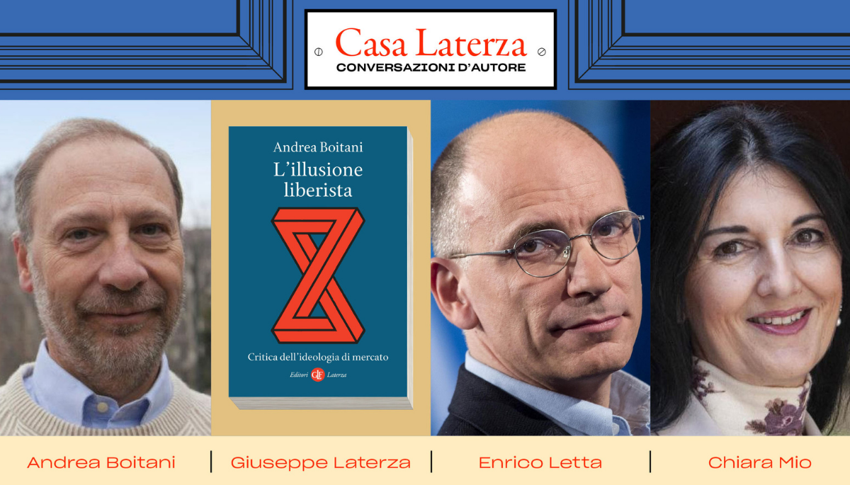 #CasaLaterza: Andrea Boitani discute con Enrico Letta e Chiara Mio
